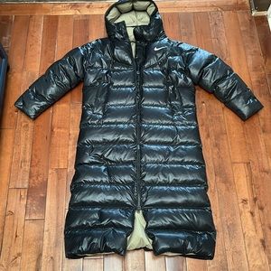Long, black Nike puffer